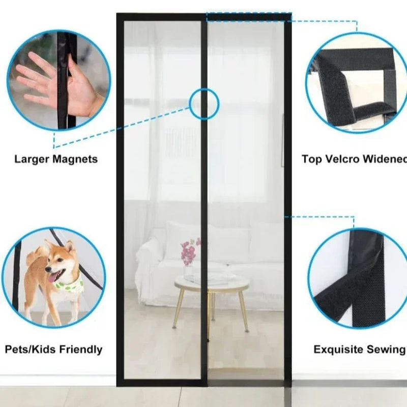Magnetic Mosquito Net for Windows and Doors - Insulated Curtain for Living Room Protection