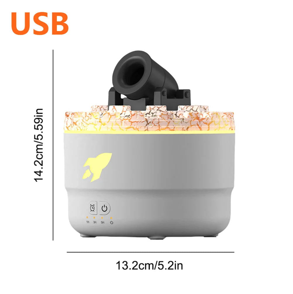 Volcanic Air Aroma Humidifier Essential Oil Diffuser Cannon Blast Aroma Humidifier Aromatherapy Diffusers with Colorful Lights