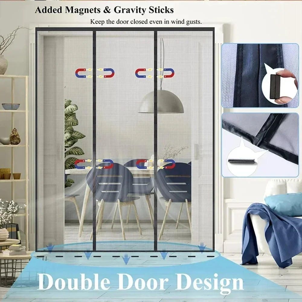 Magnetic Mosquito Net for Windows and Doors - Insulated Curtain for Living Room Protection