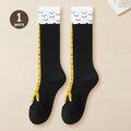 Charming Chicken Feet Print Thigh High Socks for Women - Fun & Quirky Over Knee Stockings