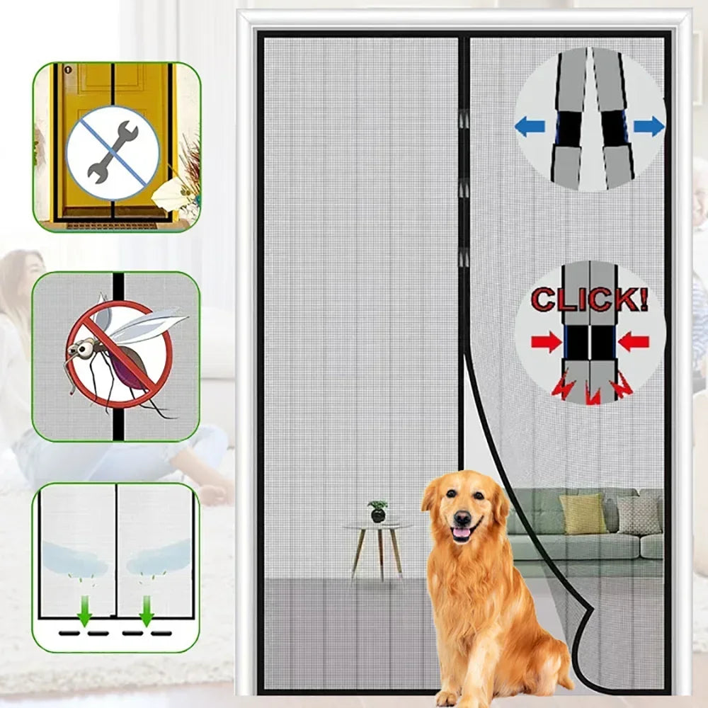 Magnetic Mosquito Net for Windows and Doors - Insulated Curtain for Living Room Protection