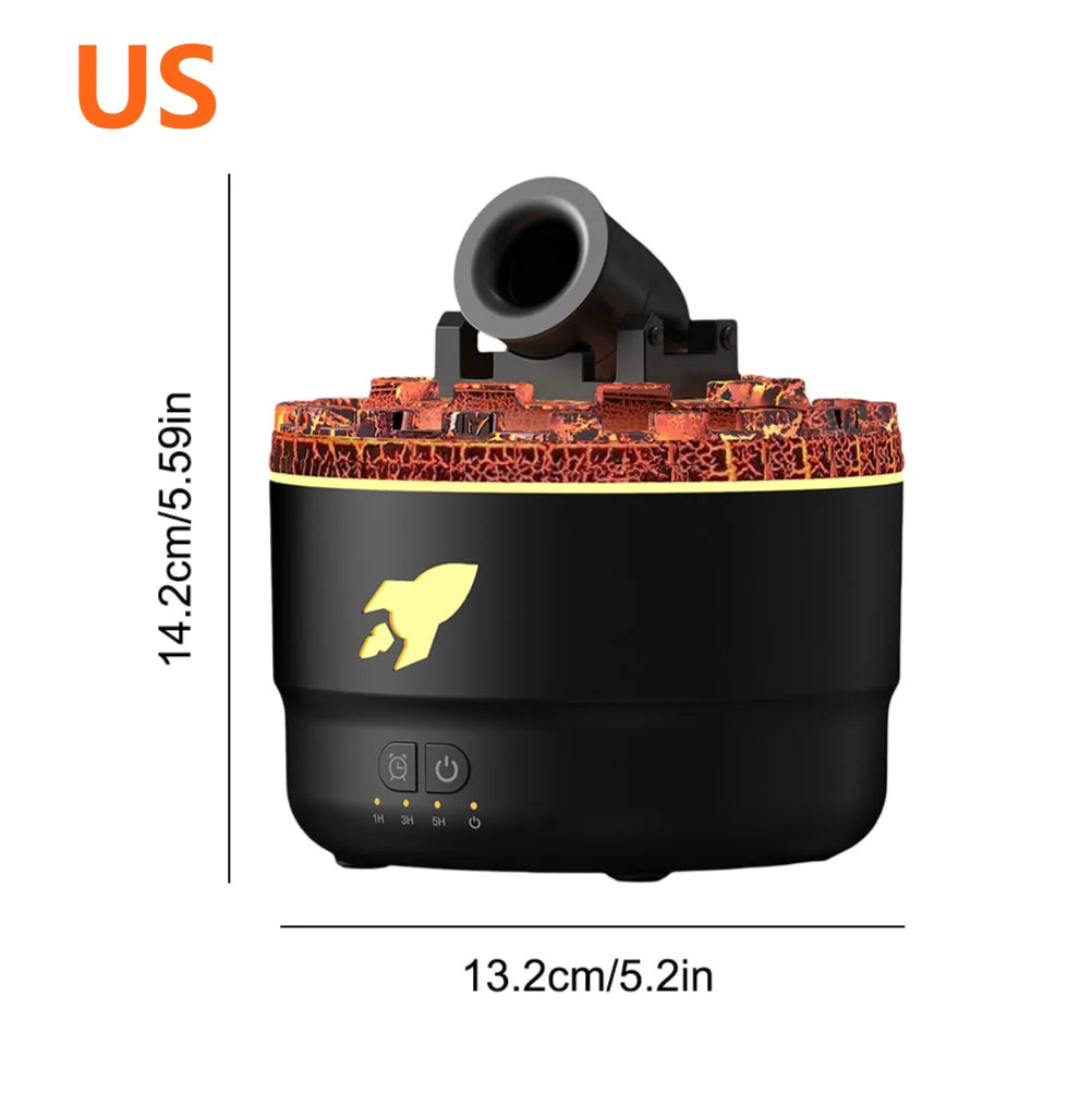 Volcanic Air Aroma Humidifier Essential Oil Diffuser Cannon Blast Aroma Humidifier Aromatherapy Diffusers with Colorful Lights