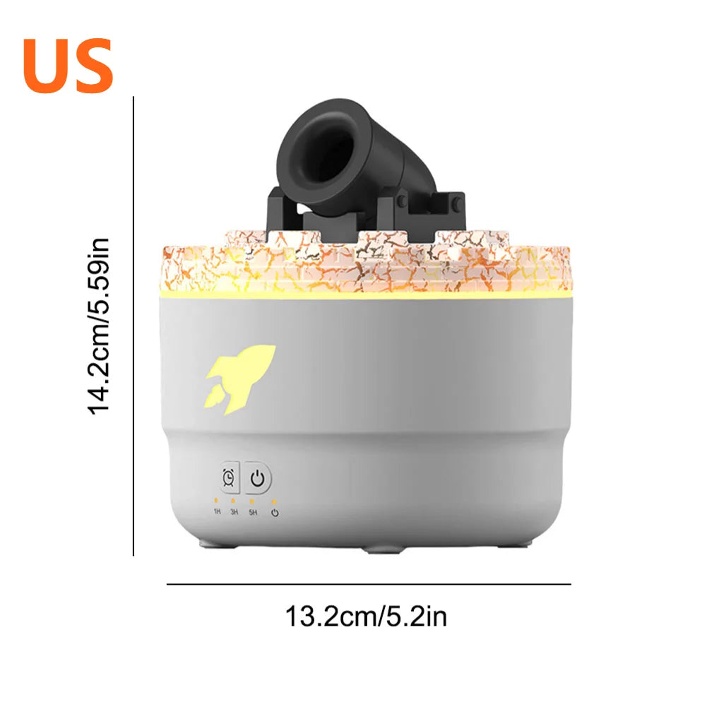 Volcanic Air Aroma Humidifier Essential Oil Diffuser Cannon Blast Aroma Humidifier Aromatherapy Diffusers with Colorful Lights