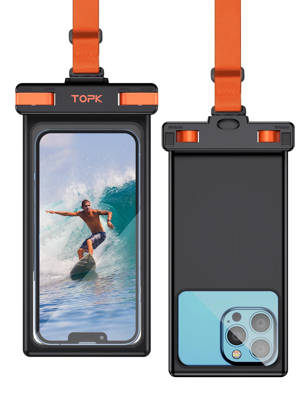 IPX8 Waterproof Phone Case with Underwater Touchscreen Capability, Compatible with Mobile Phones Up to 7.0 Inches