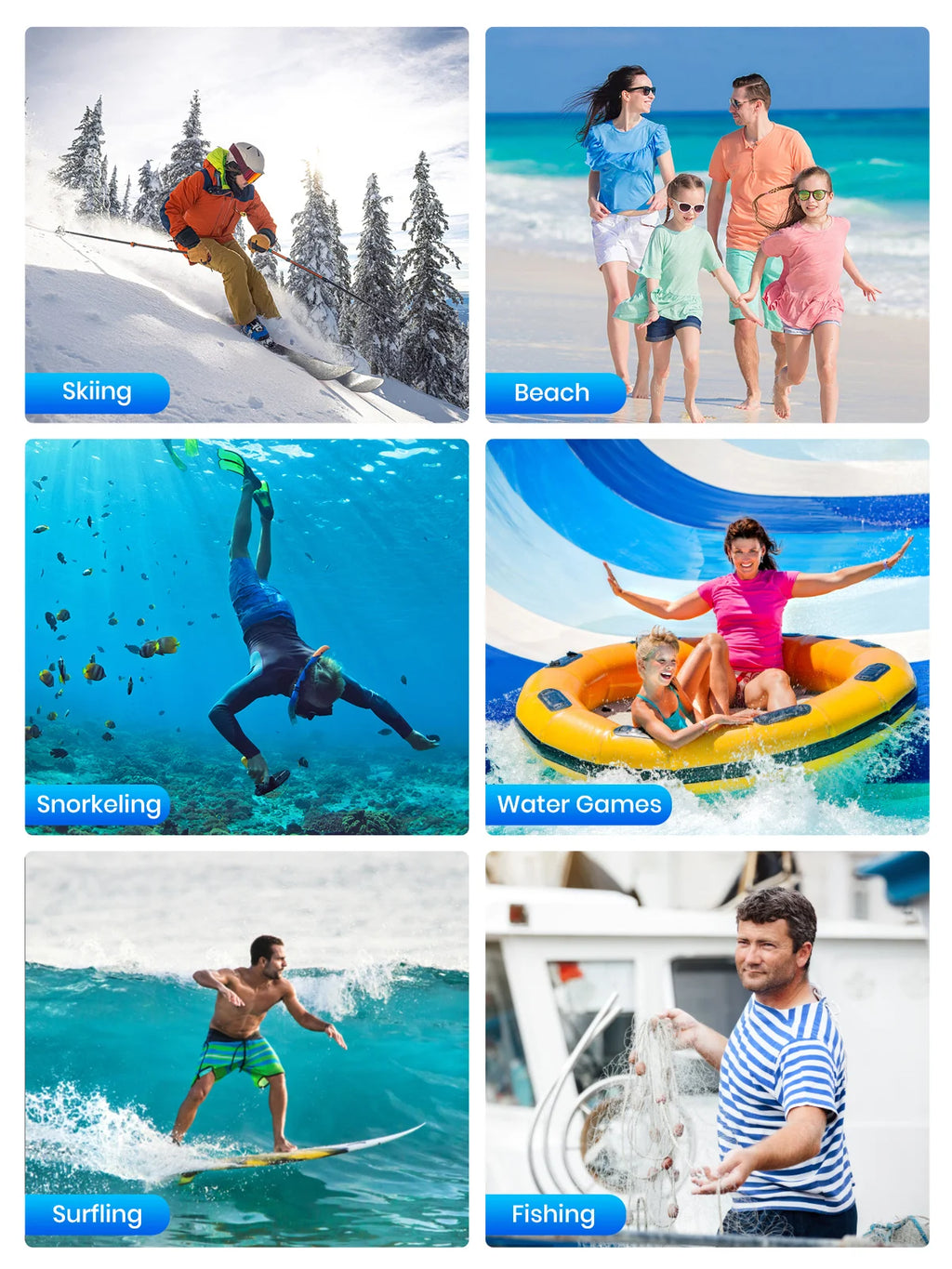 IPX8 Waterproof Phone Case with Underwater Touchscreen Capability, Compatible with Mobile Phones Up to 7.0 Inches