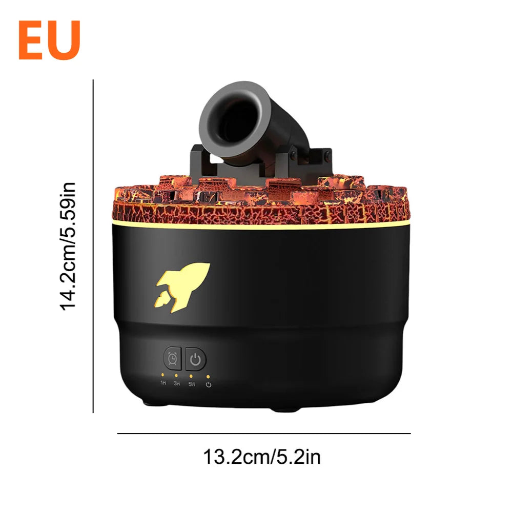Volcanic Air Aroma Humidifier Essential Oil Diffuser Cannon Blast Aroma Humidifier Aromatherapy Diffusers with Colorful Lights