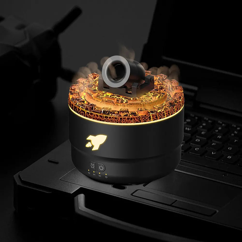 Volcanic Air Aroma Humidifier Essential Oil Diffuser Cannon Blast Aroma Humidifier Aromatherapy Diffusers with Colorful Lights